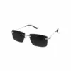 Black Silver Turban Fit Sunglasses