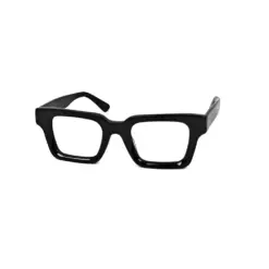 Bold Black Modern Eyeglasses at chashmah