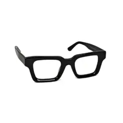 Bold Black Modern Eyeglasses at chashmah