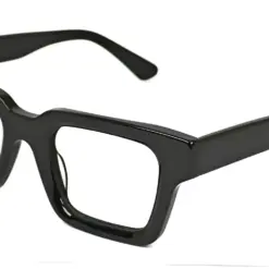 Bold Black Modern Eyeglasses at chashmah