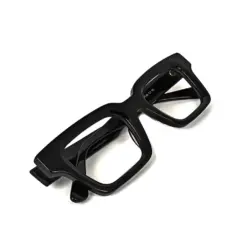 Bold Black Modern Eyeglasses at chashmah