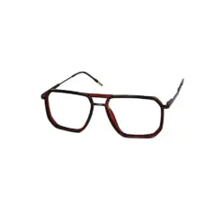 hexagon specs 149 Brown Modern Aviator Eyeglasses