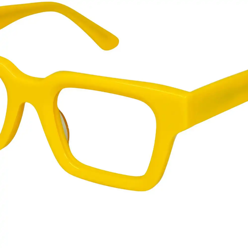 Celebrity Yellow Modern Eyeglasses - 56044 6 Celebrity Yellow Modern Eyeglasses at chashmah.com