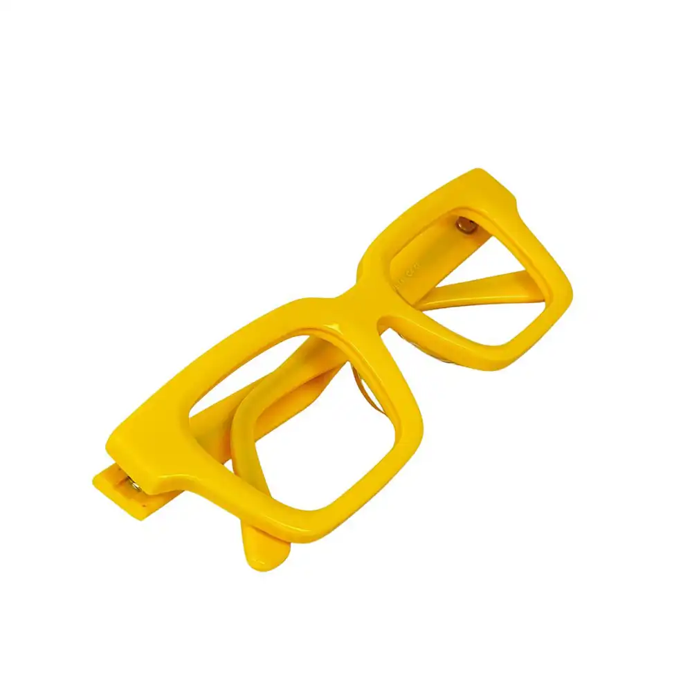 Celebrity Yellow Modern Eyeglasses - 56044 8 Celebrity Yellow Modern Eyeglasses at chashmah.com