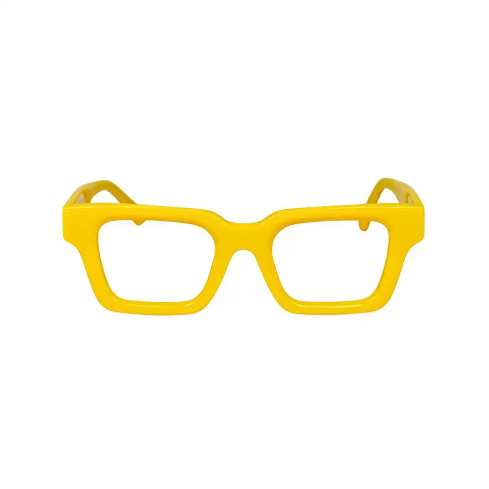 Celebrity Yellow Modern Eyeglasses - 56044 2 Celebrity Yellow Modern Eyeglasses at chashmah.com