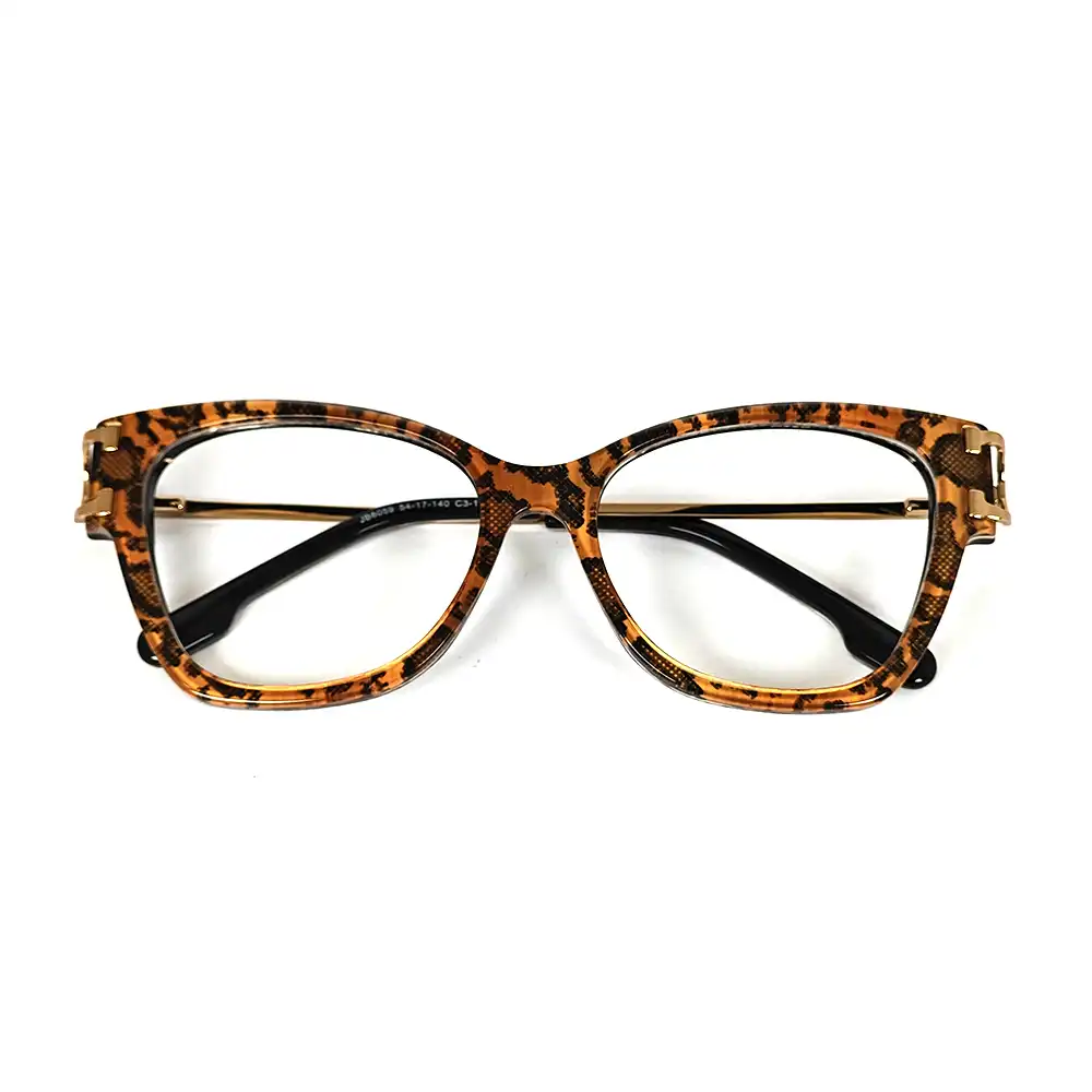 Leopard Modern Eyeglasses For Women - 6059 8 Leopard Modern Eyeglasses For Women