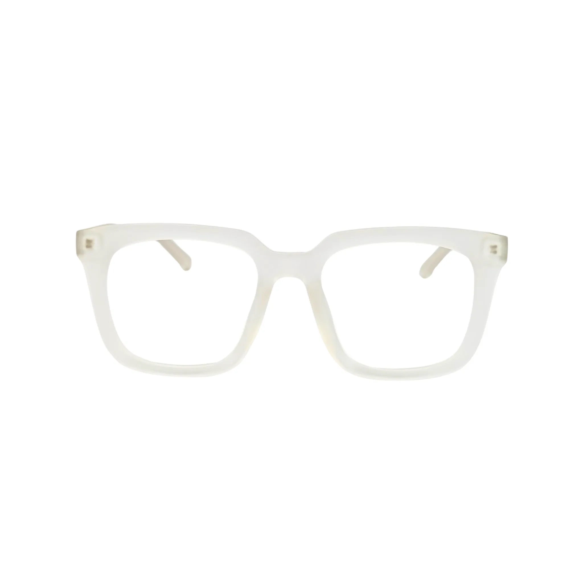Matte White Oversized Eyeglasses - M2087 1 Matte White Oversized Eyeglasses Online at chashmah.com