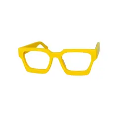 Oversized Yellow Modern Eyeglasses at chashmah