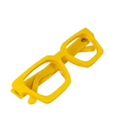 Oversized Yellow Modern Eyeglasses at chashmah