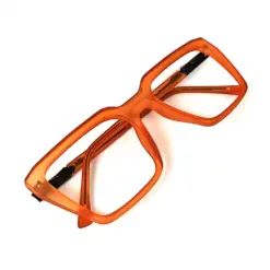 Rust Orange Modern Style Eyeglasses