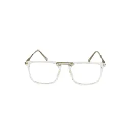 hexagon specs 134 White Transparent Modern Eyeglasses