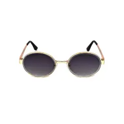 Meow Golden Round Sunglasses at chashmah