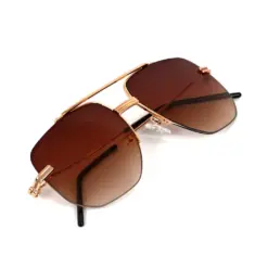 Brown Fancy Turban Fit Sunglasses at chashmah