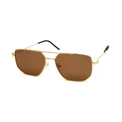 Oversized Polarized Golden Brown Turban fit sunglasses