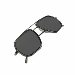 Dark Grey Black Turban Fit Sunglasses
