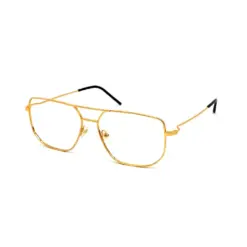 Golden Oversized Turban Fit Eyeglasses