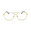 Golden Oversized Turban Fit Eyeglasses
