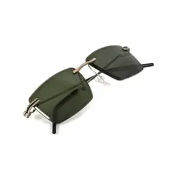 Green Turban Fit Rimless Sunglasses