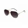 Modern Black Rimless Turban fit Aviator