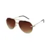 Modern Brown Rimless Turban fit Aviator