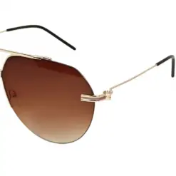 Modern Brown Rimless Turban fit Aviator