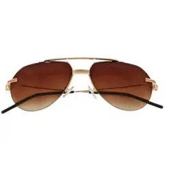 Modern Brown Rimless Turban fit Aviator