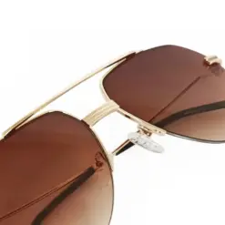 Modern Brown Rimless Turban fit Aviator