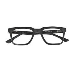 Black Classic Bold Eyeglasses at chashma.com
