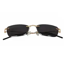 Black Compact Turban Fit Sunglasses at chashma.com