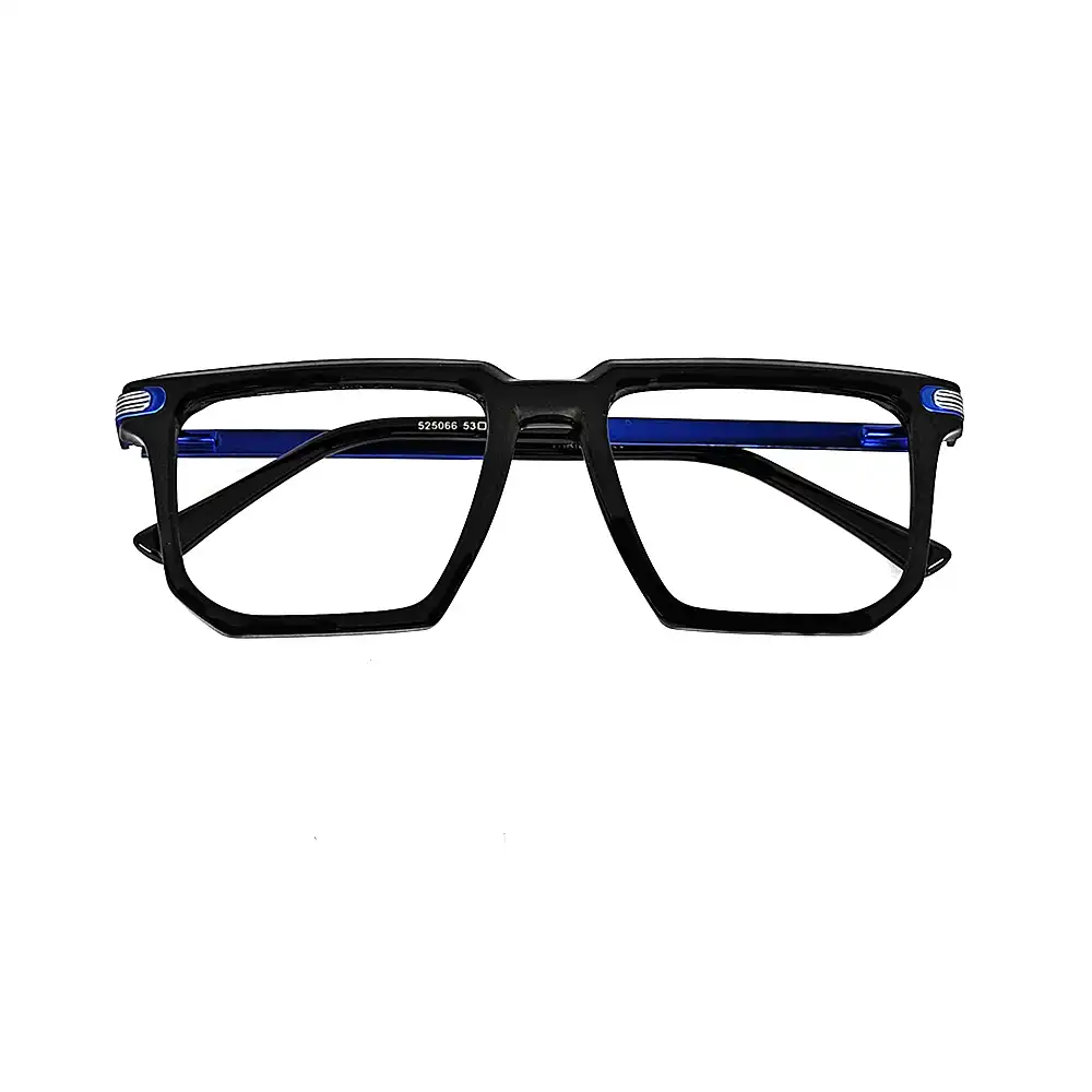 Black Large Fashion Eyeglasses - 525066 7 Black Large Fashion Eyeglasses