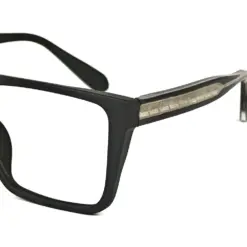 Black Wide Oversized Eyeglasses at chashmah.com