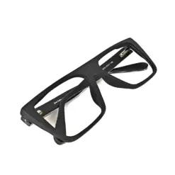 Black Wide Oversized Eyeglasses at chashmah.com