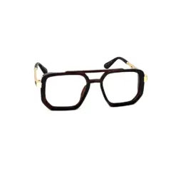 Brown Oversized Bold Eyeglasses