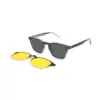 Buy Brown Dual Medium Clip-on Eyeglasses Online at Chashmah.com