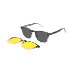 Buy Brown Dual Medium Clip-on Eyeglasses Online at Chashmah.com