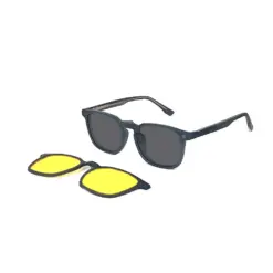 Buy Carbon Blue Medium Clip-on Eyeglasses Online at Chashmah.com