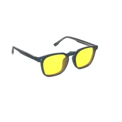 Buy Carbon Blue Medium Clip-on Eyeglasses Online at Chashmah.com