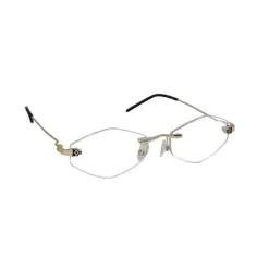 Funky Golden Turban Fit Rimless Eyeglasses
