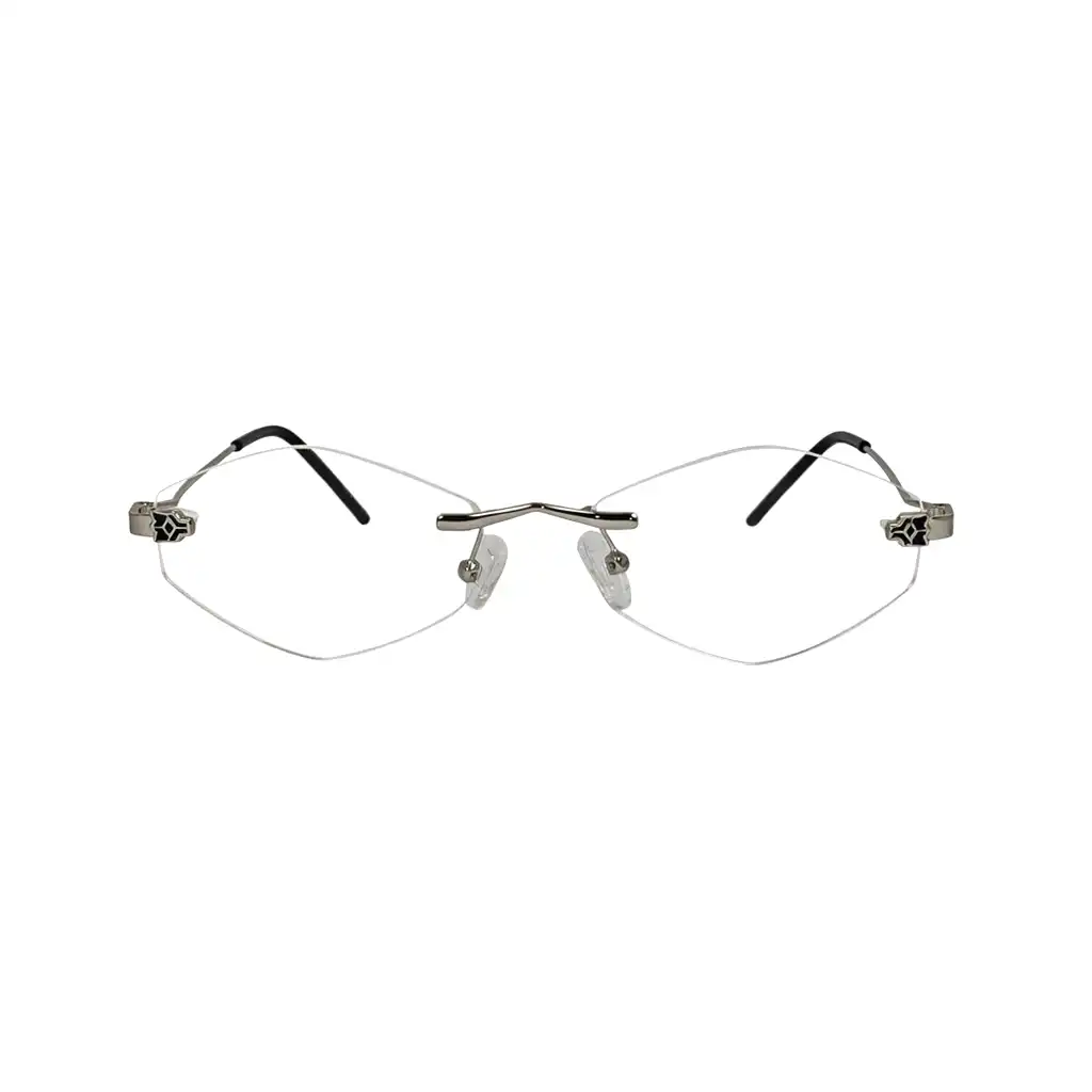 Funky Silver Turban Fit Rimless Eyeglasses - 4215 2 Funky Silver Turban Fit Rimless Eyeglasses