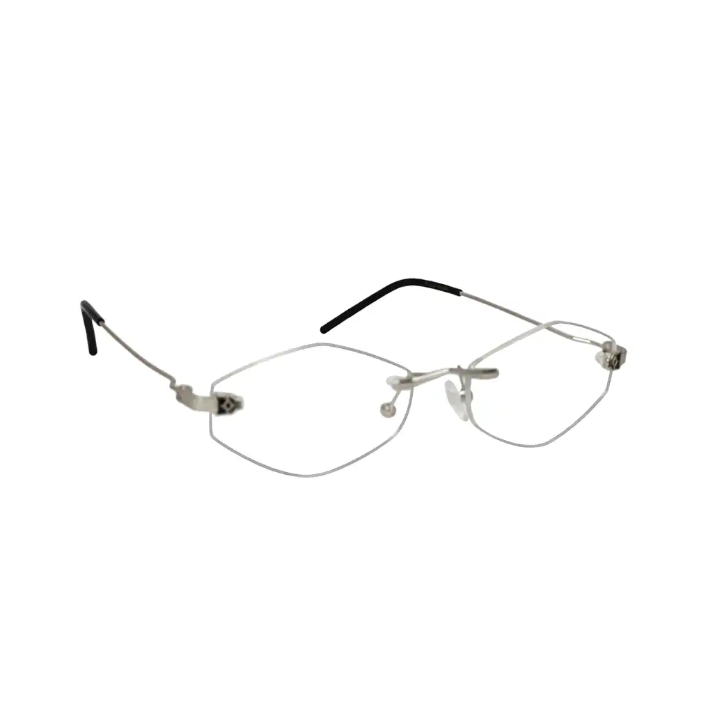 Funky Silver Turban Fit Rimless Eyeglasses - 4215 3 Funky Silver Turban Fit Rimless Eyeglasses