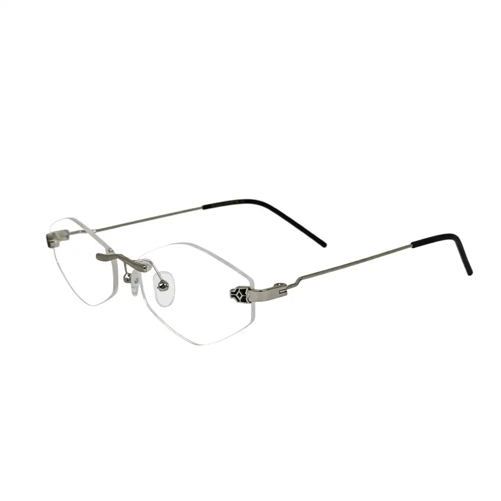 Funky Silver Turban Fit Rimless Eyeglasses - 4215 1 Funky Silver Turban Fit Rimless Eyeglasses