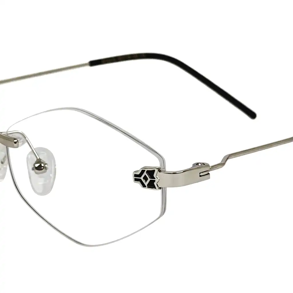 Funky Silver Turban Fit Rimless Eyeglasses - 4215 5 Funky Silver Turban Fit Rimless Eyeglasses
