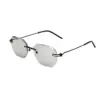 Light Grey Hexa Turban Fit Sunglasses