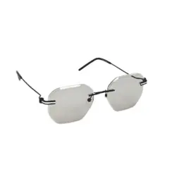 Light Grey Hexa Turban Fit Sunglasses