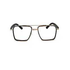 Modern Brown Gold Eyeglasses
