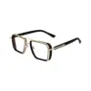 Modern Brown Gold Eyeglasses