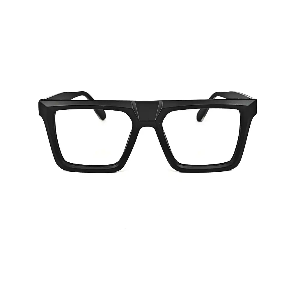 Oversized Matte Black Eyeglasses - 92006 1 Oversized Matte Black Eyeglasses