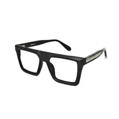 Oversized Matte Black Eyeglasses - 92006 10 Oversized Matte Black Eyeglasses