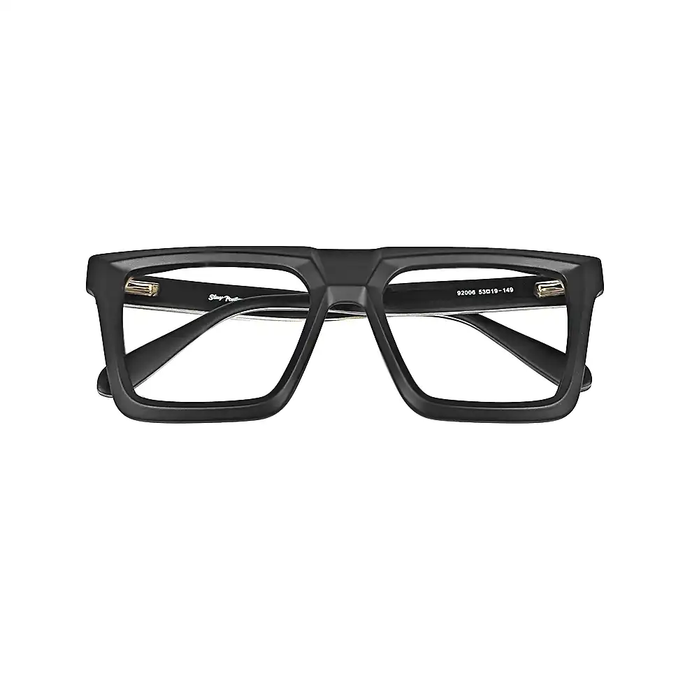 Oversized Matte Black Eyeglasses - 92006 6 Oversized Matte Black Eyeglasses