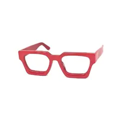 Oversized Red Modern Eyeglasses at chashmah